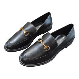 Lisa Vicky Zany-V Size 9 Black sheep Napa Slip On Shoes With Gold Accent